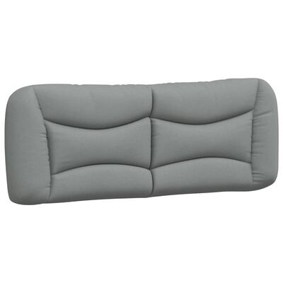 vidaXL Cabecero de cama acolchado tela gris claro 140 cm