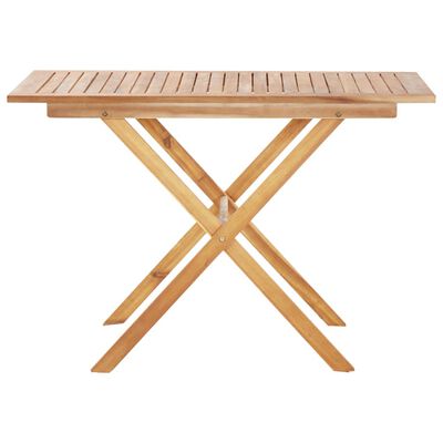 vidaXL Set comedor jardín 3 pzas ratán sintético madera acacia gris