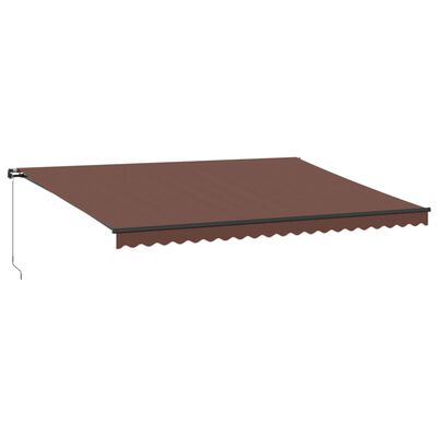 vidaXL Toldo retráctil manual marrón 500x350 cm