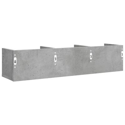 vidaXL Mueble de pared madera ingeniería gris hormigón 75x18x16,5 cm