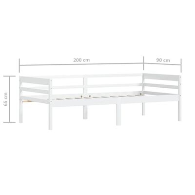 vidaXL Estructura de cama sin colchón madera de pino blanco 90x200 cm