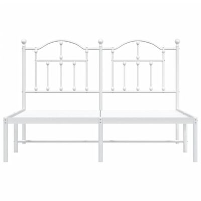 vidaXL Estructura de cama de metal con cabecero blanca 140x190 cm