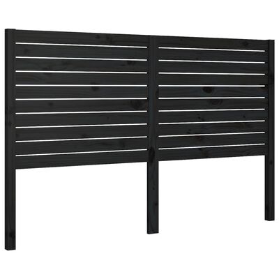 vidaXL Cabecero de cama madera maciza de pino negro 146x4x100 cm