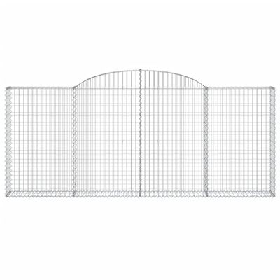 vidaXL Cestas de gaviones 12 uds forma de arco hierro 300x50x120/140cm