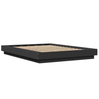 vidaXL Estructura de cama madera de ingeniería negra 120x190 cm