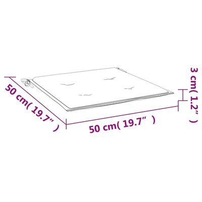 vidaXL Cojines para muebles palets 2 uds tela azul marino 50x50x3 cm