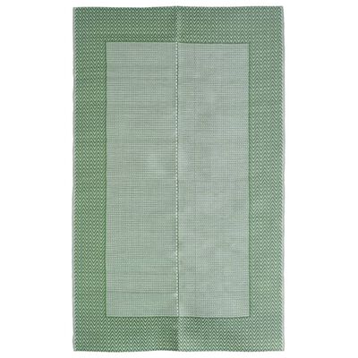 vidaXL Alfombra de exterior PP verde 120x180 cm