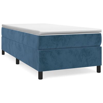 vidaXL Estructura de cama de terciopelo azul 90x190 cm