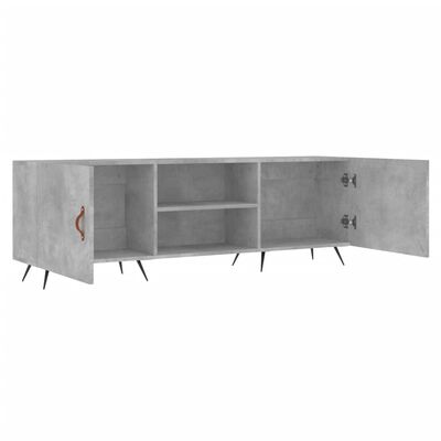 vidaXL Mueble de TV madera de ingeniería gris hormigón 150x30x50 cm