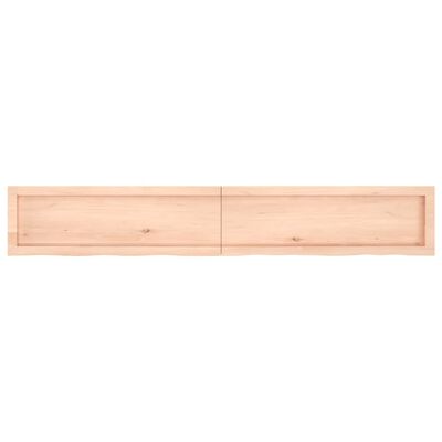 vidaXL Tablero de mesa madera maciza roble sin tratar 180x40x(2-4) cm