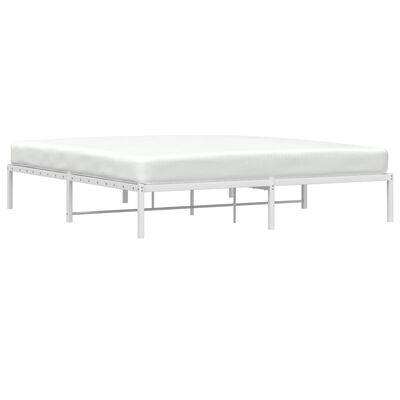 vidaXL Estructura de cama de metal blanco 180x200 cm