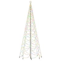 vidaXL Árbol de Navidad con poste de metal 1400 LEDs de colores 5 m