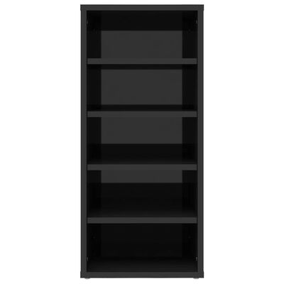 vidaXL Muebles zapateros 2 uds contrachapado negro brillo 31,5x35x70cm