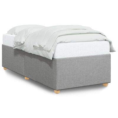 vidaXL Estructura de cama sin colchón tela gris claro 90x200 cm