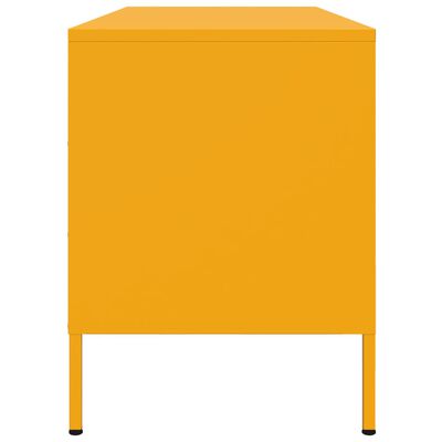 vidaXL Mueble de TV de acero amarillo mostaza 100,5x39x50,5 cm