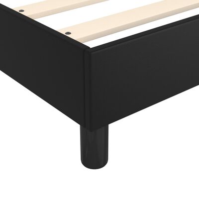 vidaXL Estructura de cama de cuero sintético negro 100x200 cm