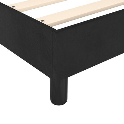 vidaXL Cama box spring con colchón cuero sintético negro 90x190 cm