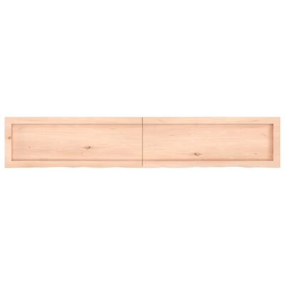 vidaXL Encimera de baño madera maciza sin tratar 160x30x(2-6) cm