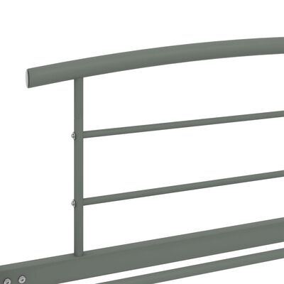 vidaXL Estructura de cama sin colchón metal gris 100x200 cm