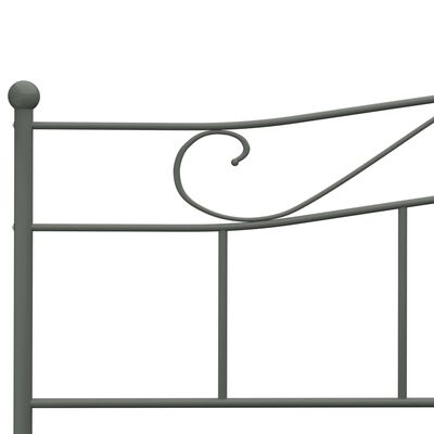 vidaXL Estructura de cama sin colchón metal gris 180x200 cm