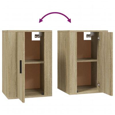 vidaXL Muebles para TV de pared 2 uds roble Sonoma 40x34,5x60 cm