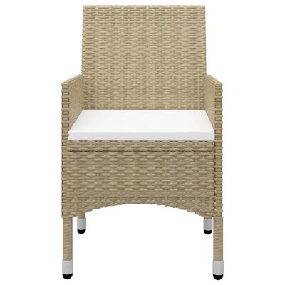 vidaXL Juego de comedor de jardín de 5 piezas beige