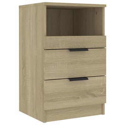 vidaXL Mesita de noche madera contrachapada color roble Sonoma