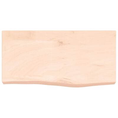 vidaXL Encimera de baño madera maciza sin tratar 60x30x(2-6) cm