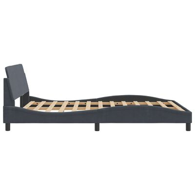 vidaXL Estructura de cama sin colchón terciopelo gris oscuro 140x200cm