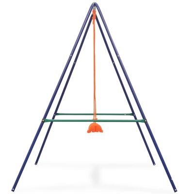 vidaXL Columpio individual y columpio para niños 2 en 1 naranja