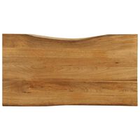 vidaXL Tablero de mesa borde natural madera maciza mango 120x60x2,5 cm