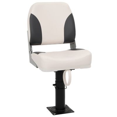 vidaXL Asiento de barco con pedestal altura ajustable 360° giratorio