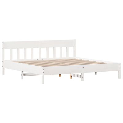 vidaXL Estructura de cama sin colchón madera maciza blanca 200x200 cm