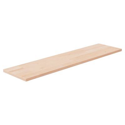 vidaXL Tabla de estantería madera maciza roble sin tratar 80x20x1,5 cm