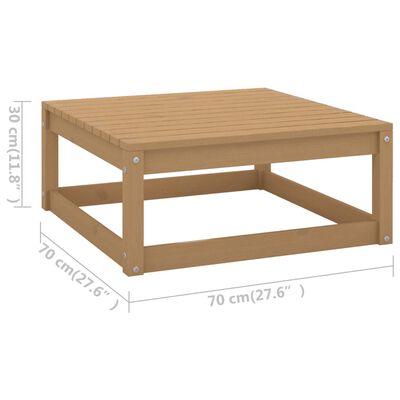 vidaXL Set de muebles de jardín 11 pzs cojines madera pino marrón miel