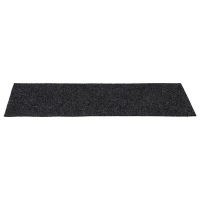 vidaXL Alfombrilla autoadhesiva escalera 15 uds gris 60x25 cm