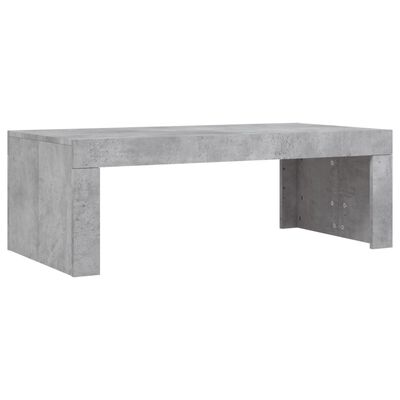 vidaXL Mesa de centro madera de ingeniería gris hormigón 102x50x36 cm