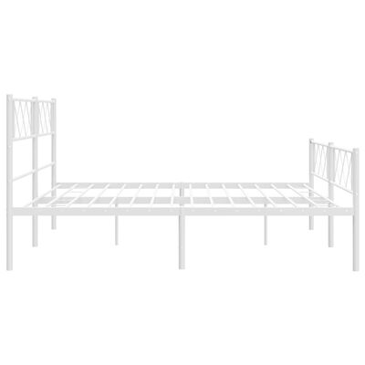 vidaXL Estructura cama sin colchón con estribo metal blanco 193x203 cm