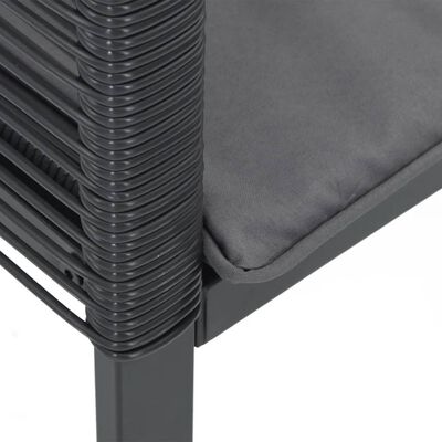 vidaXL Sillones de jardín con cojines 2 uds ratán sintético negro