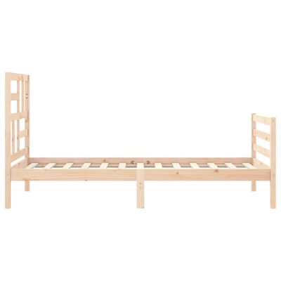 vidaXL Estructura de cama con cabecero madera maciza 90x200 cm