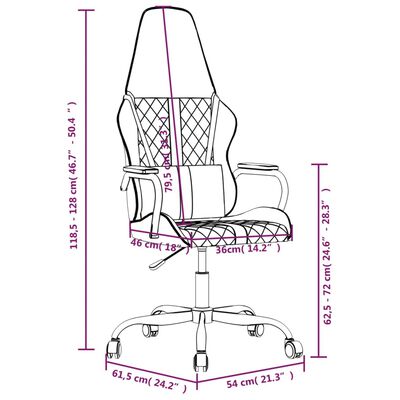 vidaXL Silla gaming cuero sintético negro y azul