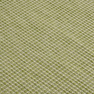 vidaXL Alfombra de exterior de tejido plano verde 80x250 cm