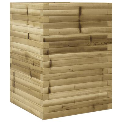 vidaXL Jardinera madera de pino impregnada 50x50x68,5 cm