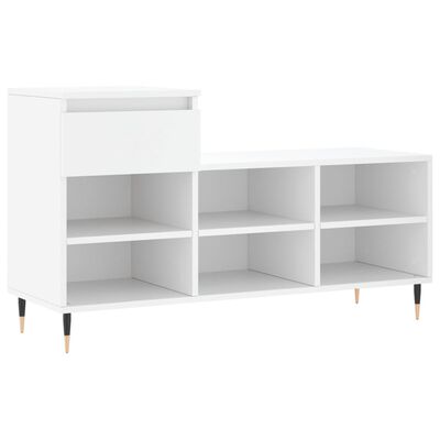 vidaXL Mueble zapatero madera contrachapada blanco 102x36x60 cm