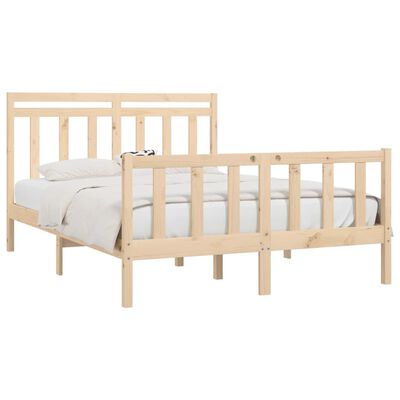 vidaXL Estructura de cama sin colchón madera maciza de pino 140x200 cm