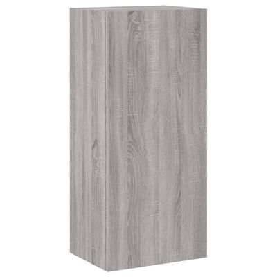 vidaXL Muebles de TV de pared 4 pzas madera de ingeniería gris Sonoma