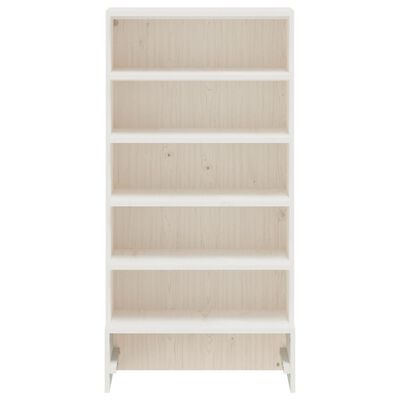 vidaXL Mueble zapatero de madera maciza de pino blanco 52x30x104 cm