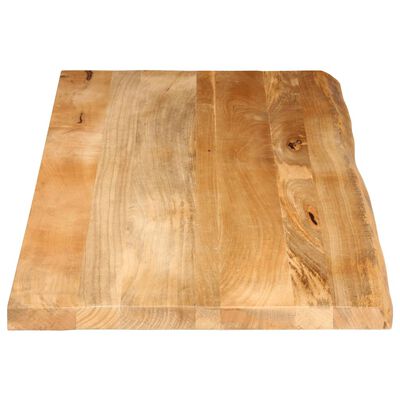 vidaXL Tablero de mesa borde natural madera maciza mango 140x60x2,5 cm