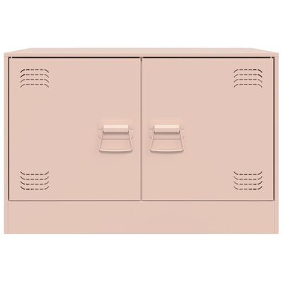 vidaXL Mueble para TV de acero rosa 67x39x44 cm