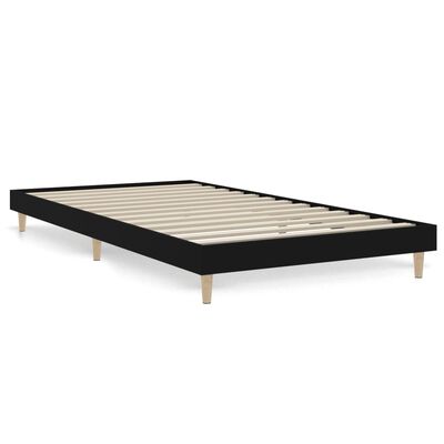 vidaXL Estructura de cama madera de ingeniería negra 90x200 cm